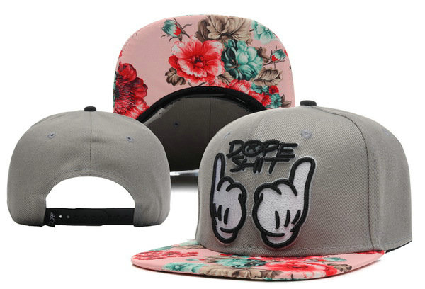 Dope Shit Floral Grey Snapback Hat XDF 0528